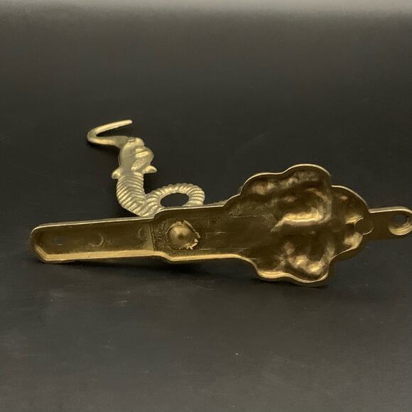 Vintage French Bronze Serpent Dragon Fish Wall Hook - Picture 7 of 11